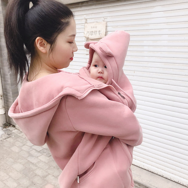 Kangaroo Mother And Child One-piece Sweater