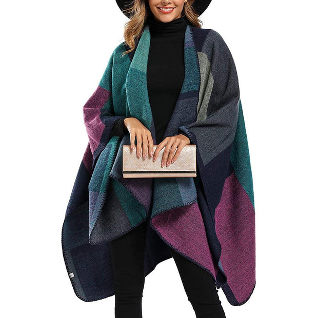 Chal Wraps Suéter Poncho Cape Coat Regalos de Navidad para Mujer
