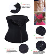 Amazon heißverkaufter Reißverschluss-Dreireihergürtel Neopren-Korsett-Körper platzt SWEAT-Fitness-Postpartum-Körpergürtel