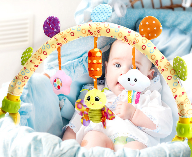 Baby Musical Mobile Toys for Bed Stroller Plush Baby Rattles Toys for Baby Toys 0-12 Months Infant