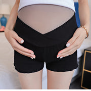 Ropa de maternidad, leggings, pantalones cortos de cintura baja, pantalones de seguridad que combinan con todo, pantalones para levantar el vientre para mujeres embarazadas