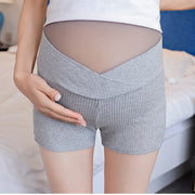 Ropa de maternidad, leggings, pantalones cortos de cintura baja, pantalones de seguridad que combinan con todo, pantalones para levantar el vientre para mujeres embarazadas
