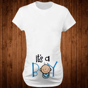 Camisetas de mujer, camisetas ajustadas de maternidad con letras divertidas, cuello redondo, embarazo, mujeres