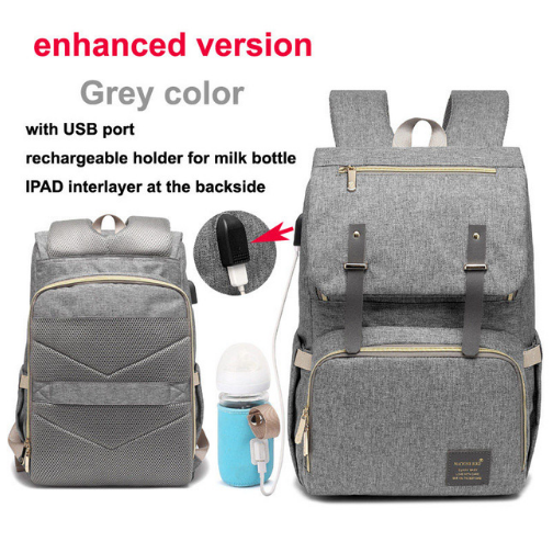 Milk Daddy Backpack Waterproof Mummy Bag Shoulder Pregnancy Pack USB Charging Bottle Heating Pack