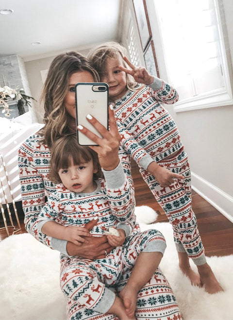 Weihnachten Pyjamas Familie Passenden Neujahr Vater Mutter Kinder Baby Look Kleidung Set Papa Mutter Und Tochter Sohn Pyjamas Outfit