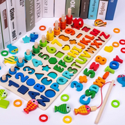 Niños 3D Alfabeto Número Puzzle Bebé Colorido Geométrico Digital Letra Juguete Educativo
