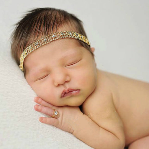 Fotografía de recién nacido, anillo de bebé con diamantes de imitación, accesorios de estudio fotográfico
