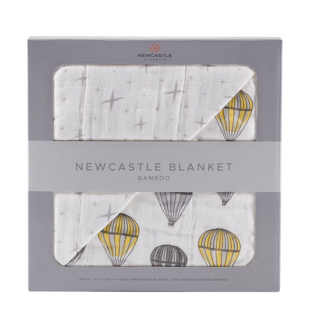 Heißluftballon- und Northern Star-Bambus-Musselin-Newcastle-Decke