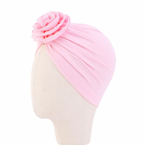 Baby Solid Color Photography Fashion Pan Flower Bandana Hat