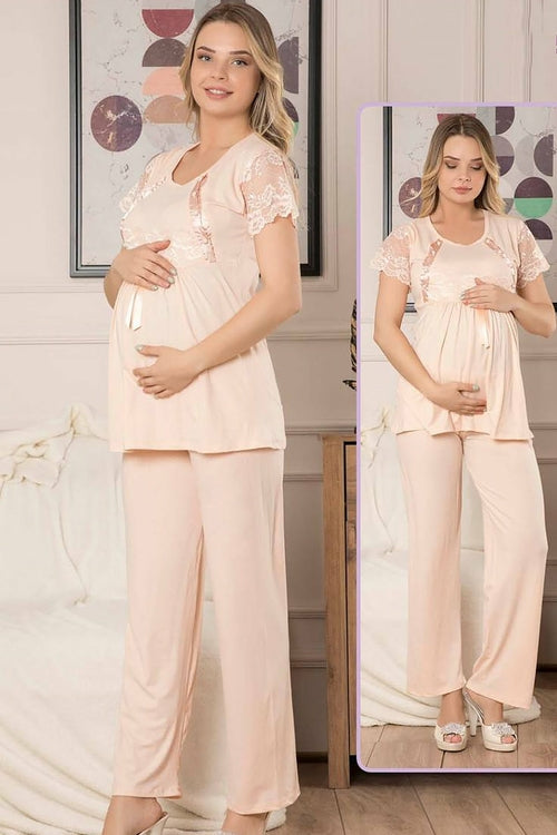 Shopymommy 40651 Maternity & Nursing Pajamas