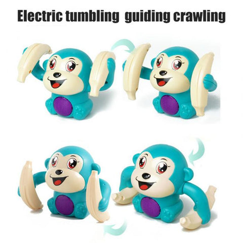 Electric Tumbling Monkey Baby Toys With Light Music