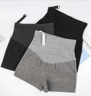 Pantalones cortos para mujeres embarazadas, mamá marea, pantalones de lana para levantar el estómago
