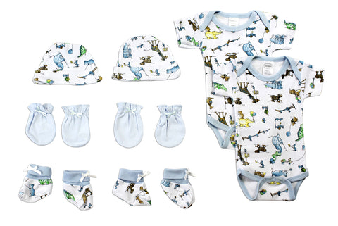 Bambini Newborn Baby Boys 8 Pc Layette Baby Shower Gift Set