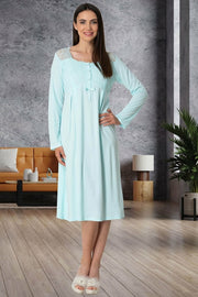 Shopymommy 5525 Lace Maternity & Nursing Nightgown