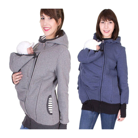 Multifunctional  Kangaroo Hooded Ladies Sweatshirt