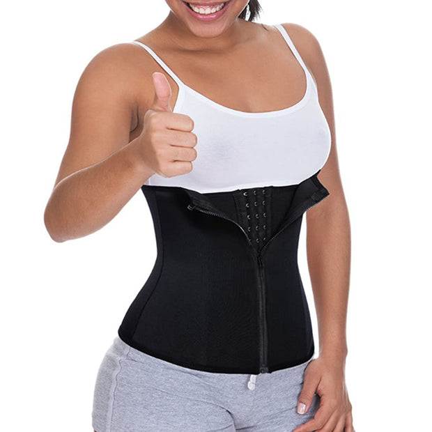 Amazon heißverkaufter Reißverschluss-Dreireihergürtel Neopren-Korsett-Körper platzt SWEAT-Fitness-Postpartum-Körpergürtel