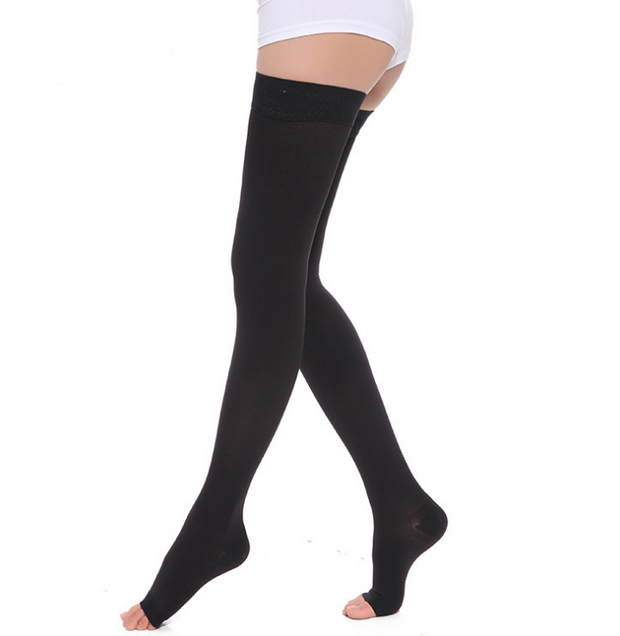 Calcetines de compresión unisex para alivio de 15 mm Hg, medias de compresión médicas hasta la rodilla para piernas