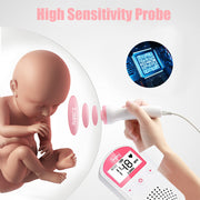 Fetal Doppler Upgraded Fetal Home Pregnancy Heart Rate Monitor Baby Fetal Heart Rate Detector LCD Display