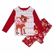 Outfits Weihnachten Familie Passende Pyjamas Männer Frauen Kinder Baby Nachtwäsche Niedlichen Fuchs Muster Säuglingsspielanzug Familie Kleidung Set