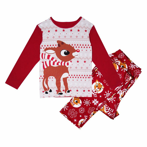 Outfits Christmas Family Matching Pajamas Men Womens Kids Baby Sleepwear Cute Fox Pattern Infant Romper Family Clothes Set
