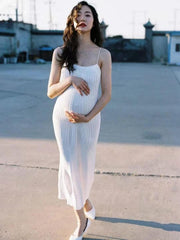 Ropa de fotografía de maternidad Nueva falda con tirantes
