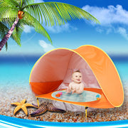 Tienda de campaña para la playa para bebé, piscina de sombra portátil, refugio solar con protección UV para niños, juguetes al aire libre, piscina para niños, tienda de campaña para jugar en casa, juguetes