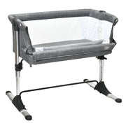 Travel Portable Baby Bed Side Sleeper  Bassinet Crib with Carrying Bag-Gray - Color: Gray