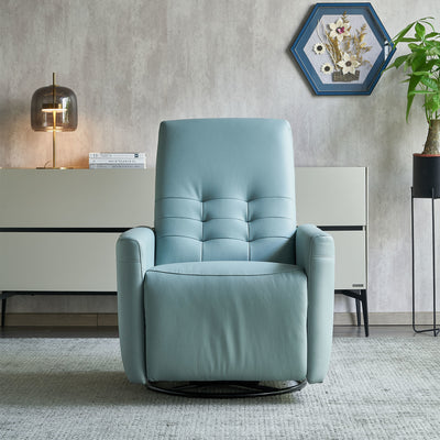 Moderner, bequemer Schaukelstuhl aus Samt für Wohnzimmer und Lesezimmer in der Farbe Beige