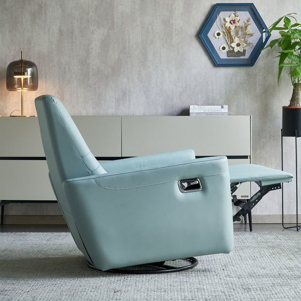 Moderner, bequemer Schaukelstuhl aus Samt für Wohnzimmer und Lesezimmer in der Farbe Beige