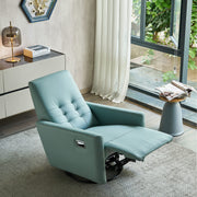 Mecedora moderna y cómoda de terciopelo para sala de estar y sala de lectura, color beige