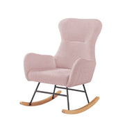 PINK teddy fabric rocking chair
