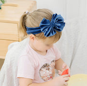 Baby Bows Velvet Headbands Turbans Hairband Headwraps Stretchy Wide Cross Knotted for Newborn Toddlers Kids