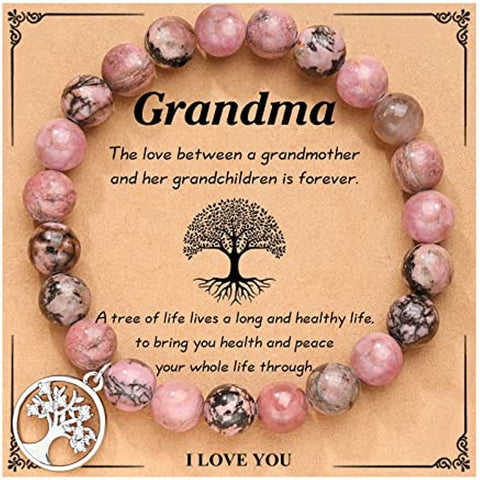 UNGENT THEM Tree of Life Bracelet Gifts for Grandma/Nana/Mother in Law/Bonus Mom/Best Mom/Gigi/Mimi/Mother of the Groom Birthday Christmas Wedding Mothers' Day Gift for Women