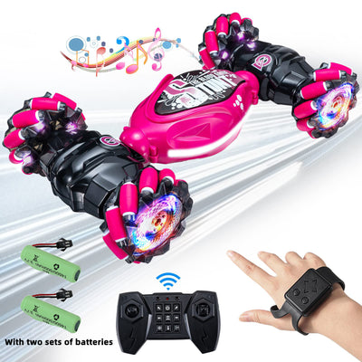 Gesture RC Car; 4WD 2.4G Remote Control Car Foe Boys And Adults; Hand Controlled RC Car; All Terrains Monster Trucks For Boys Gusture RC Stunt Car 360 Flips Gift For Age 4-12 With Light Music