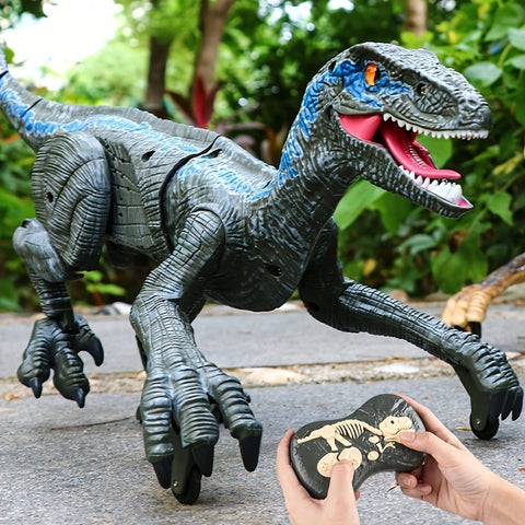1 juguete de dinosaurio con control remoto; Modelo de simulación eléctrica de juguete para niños
