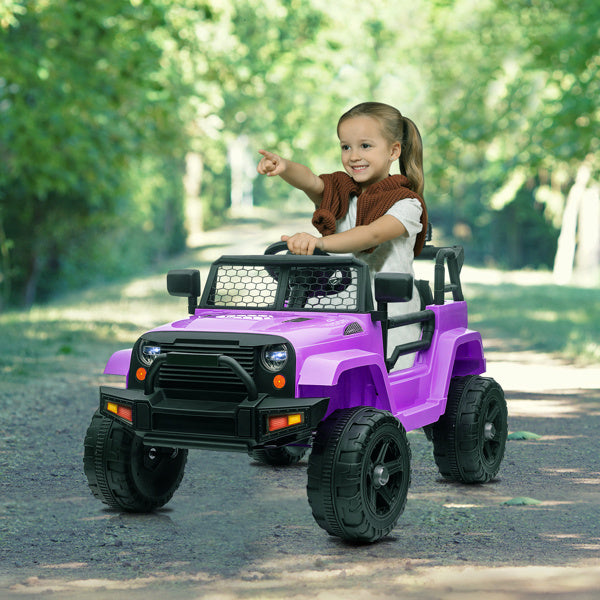 LEADZM Dual Drive 12V 4.5A.h with 2.4G Remote Control Jeep Purple