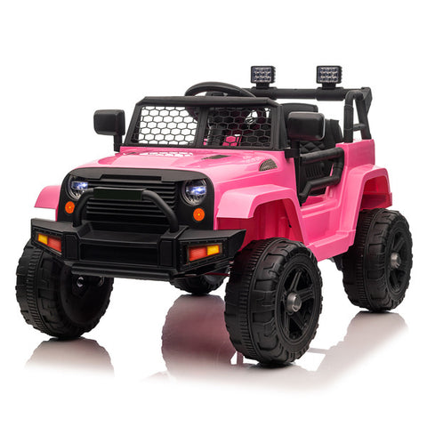 LEADZM Dual Drive 12V 4.5A.h with 2.4G Remote Control Jeep Pink