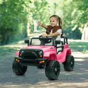 LEADZM Dual Drive 12V 4.5A.h with 2.4G Remote Control Jeep Pink