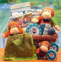 Una cesta de regalo para bebé recién nacido Little Hoot