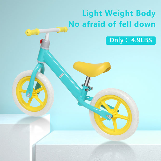 Bicicleta de equilibrio para niños de 11 pulgadas, altura ajustable, neumáticos de acero al carbono y PE durante 2-6 años