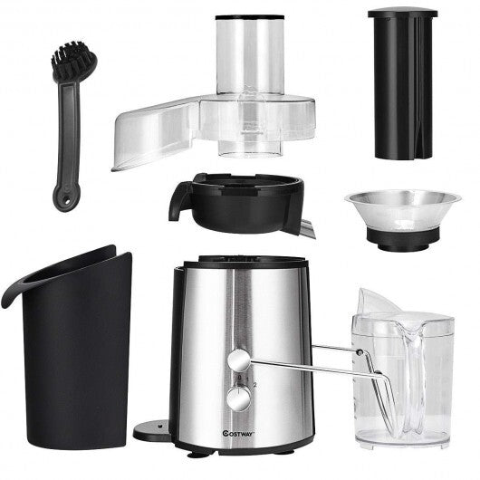 2 Speed Electric Juice Press for Fruit and Vegetable - Color: Silver