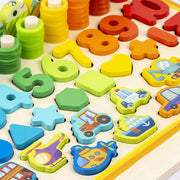 Busy School Bus Wooden Alphabet Number Shape Puzzles Toys Toddlers  Educational Math Toys For Boys Girls busy school bus