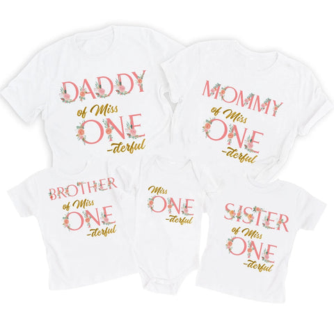 1st Baby Birthday Family Shirts