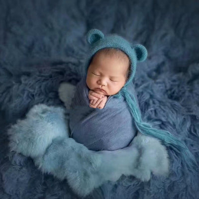 Accesorios de fotografía para recién nacidos manta de fondo de Color sólido