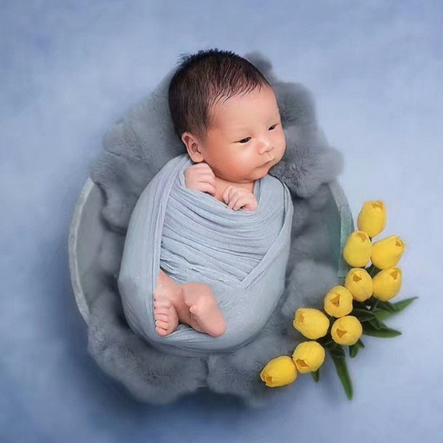 Accesorios de fotografía para recién nacidos manta de fondo de Color sólido