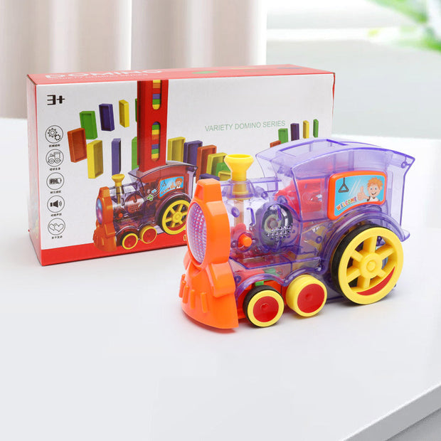 Domino-Zug-Spielzeug, Baby-Spielzeug, Auto-Puzzle, automatische Freigabe, Lizenzierung, elektrische Bausteine, Zug-Spielzeug