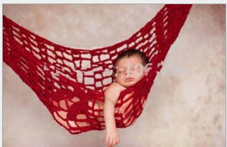 Handgefertigte Hängematte aus gestrickter Wolle für Neugeborene, Fotografie-Requisiten