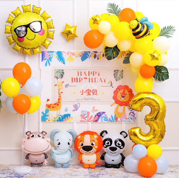 Baby One Year Old Happy Birthday Party Background Wall
