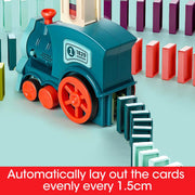 Tren de dominó, juguetes para bebés, rompecabezas de coche, licencia de liberación automática, bloques de construcción eléctricos, juguete de tren
