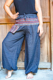 Pantalones Boho Tribales de Algodón para Mujer Pantalones Hippie